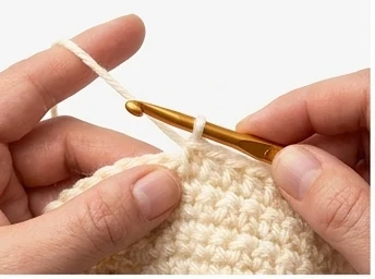 Slip stitch step 1: Insert the hook