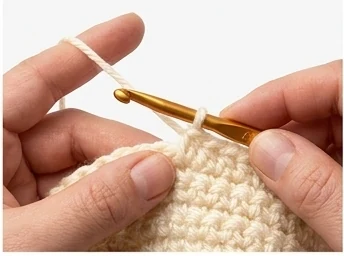 Slip stitch step 3: Begin the pull-through