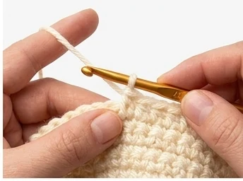 Slip stitch step 4: Complete the stitch