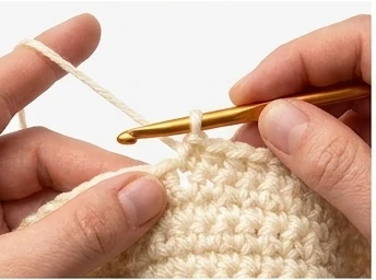 Single crochet step 1: Insert into the next stitch