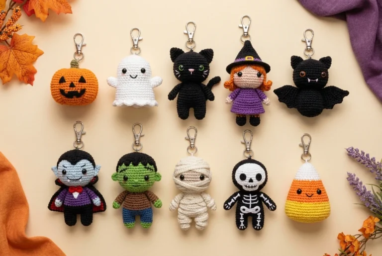 Adorable Crochet Halloween Keychain