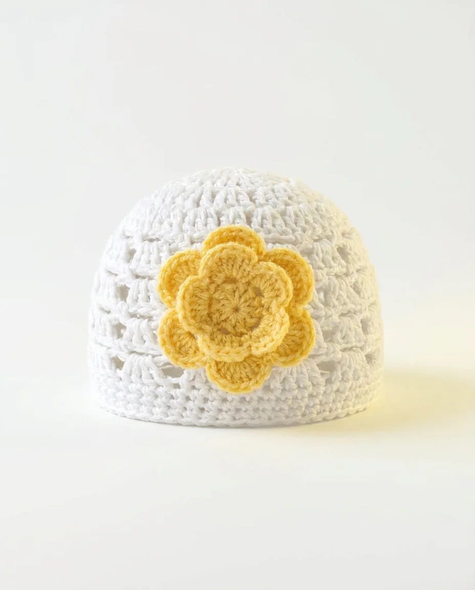 front view for a baby crochet hat size chart