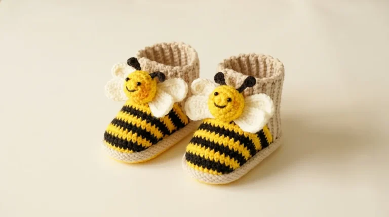 Crochet Bee Baby Slippers
