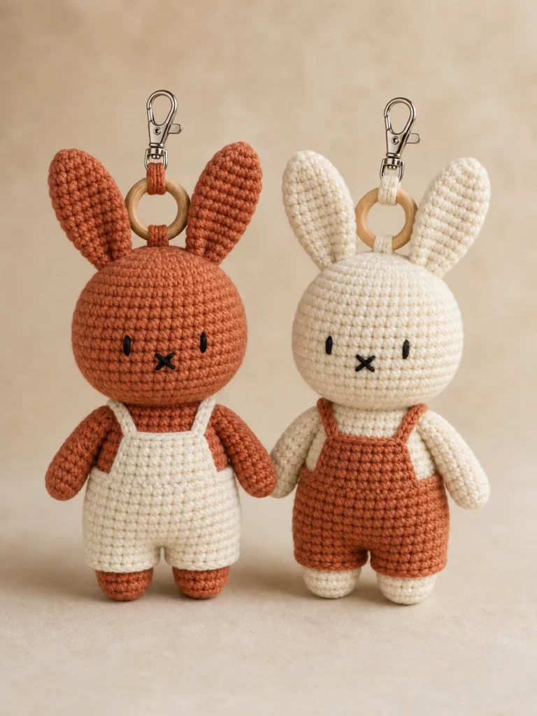 Crochet Bunny Keychain Pattern