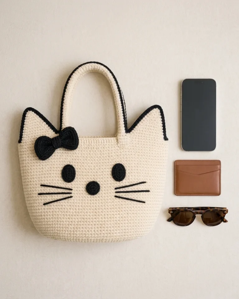 buying a crochet cat bow bag