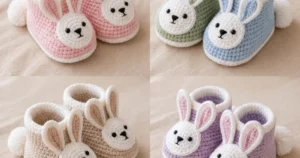 crochet bunny booties