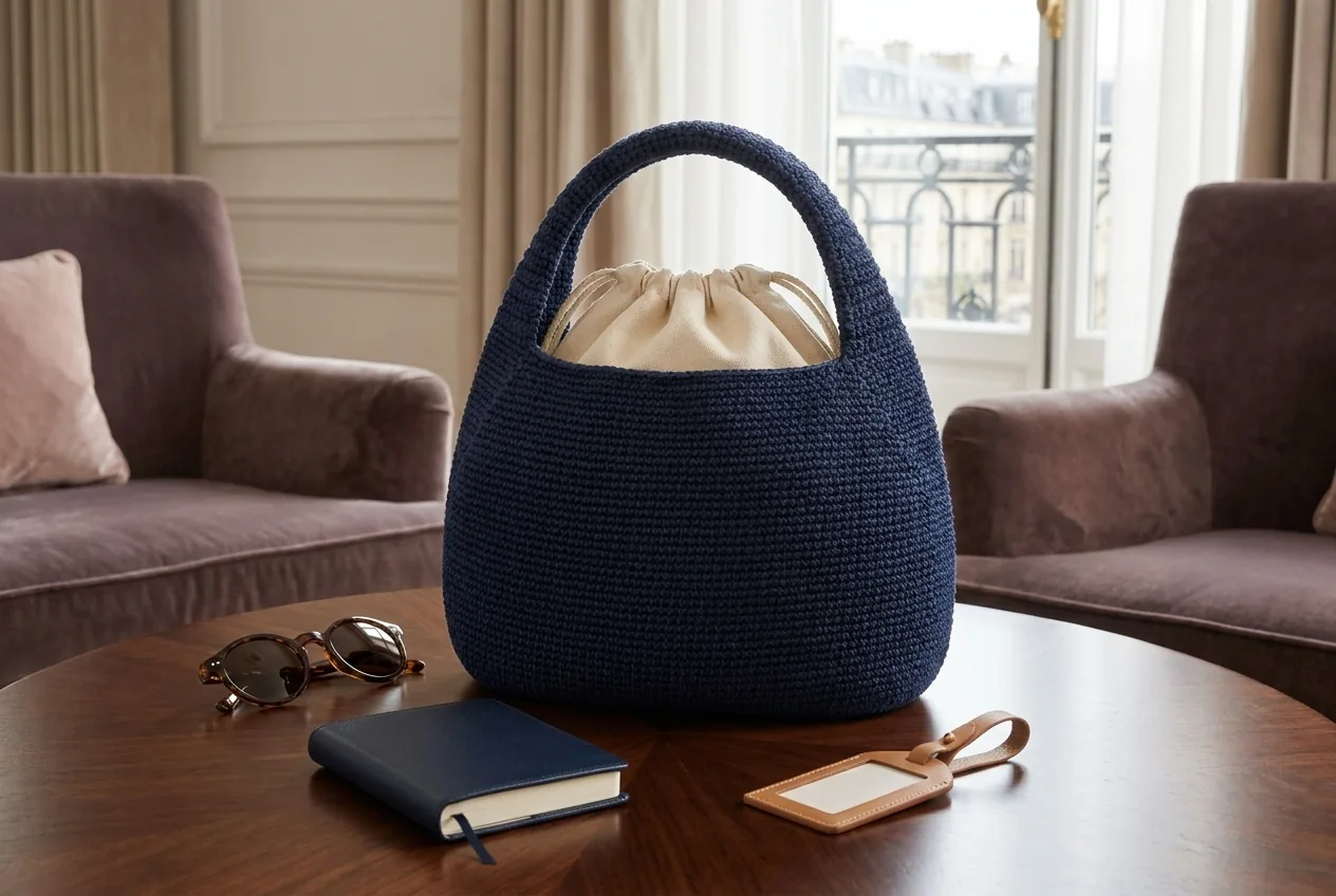Crochet crescent bag travel gift