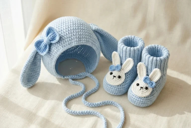 Crochet Bunny Baby Set Pattern
