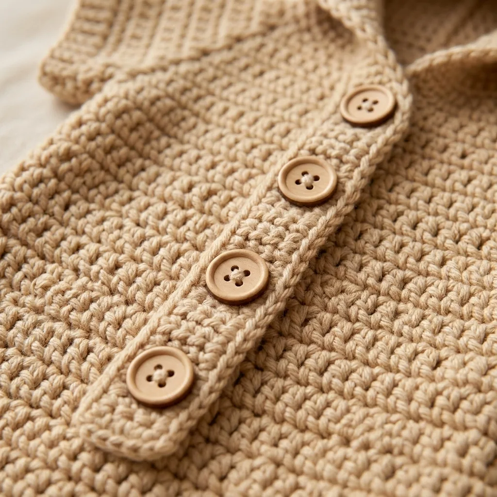 A neat natural button band