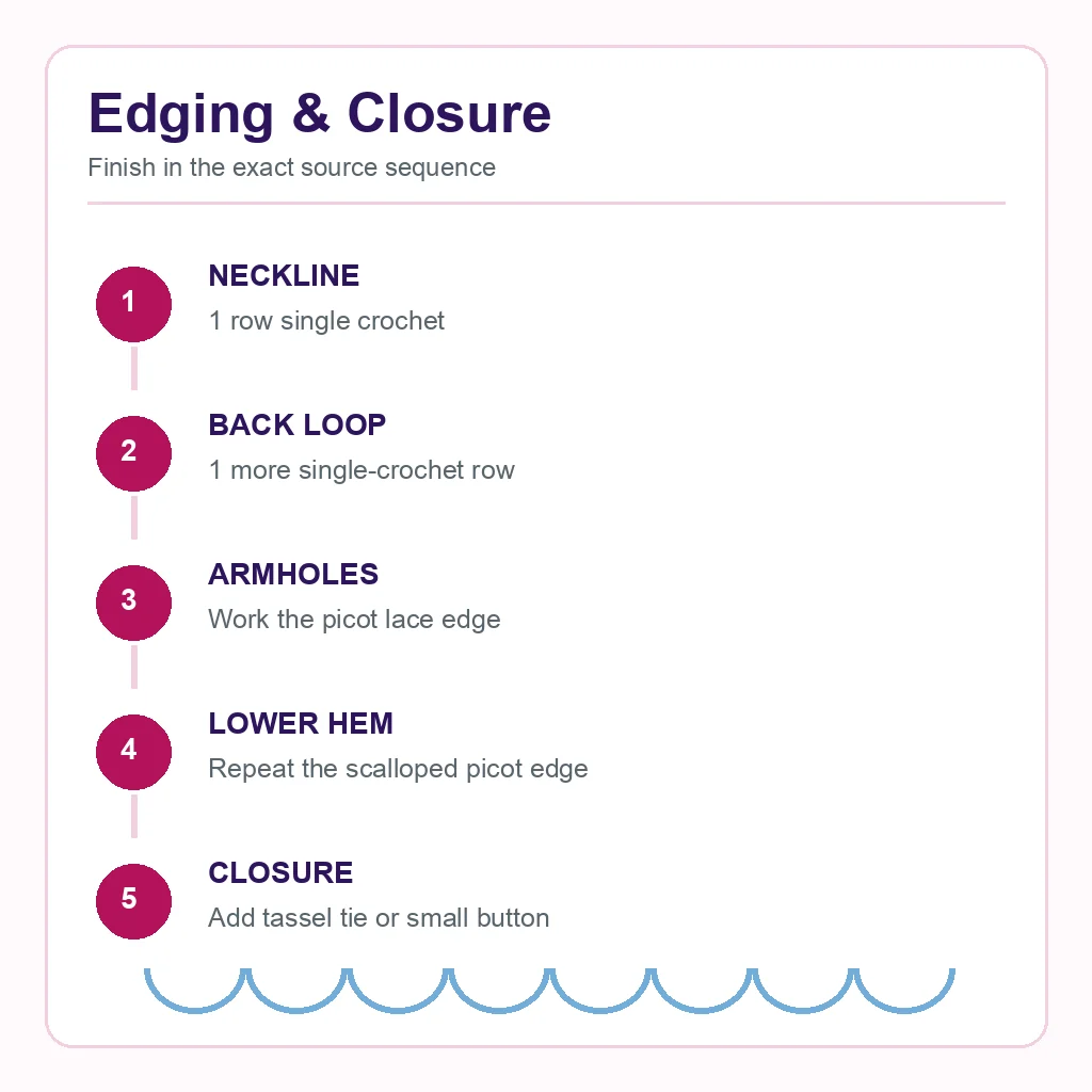 New clean neckline armhole hem and closure finishing diagram