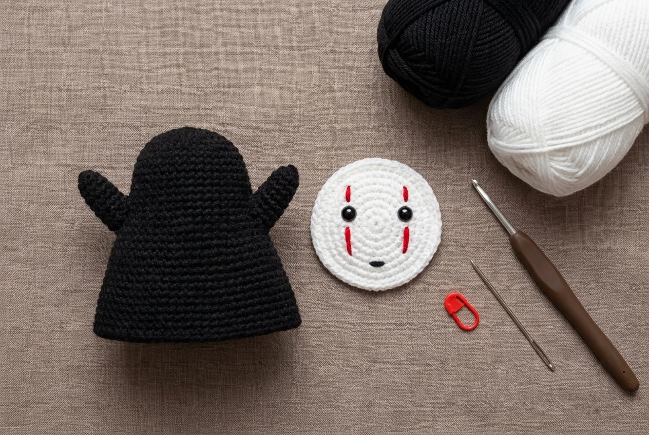 Faceless Male step 1 crochet body and hands