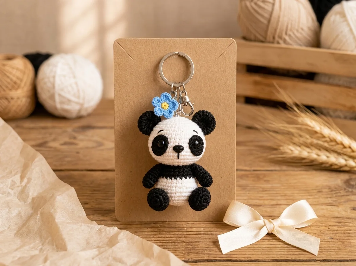 Gift-ready Pocket Panda keychain packaging
