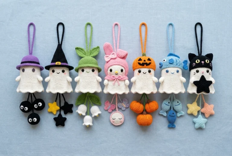 ghost swing car hangers crochet pattern