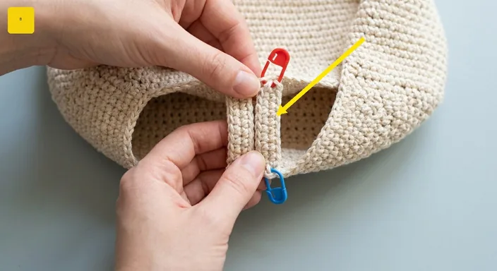 Narrow crochet handle anchor columns