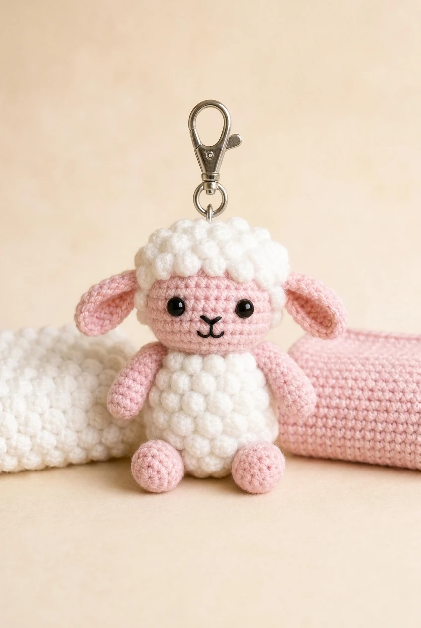 bobble stitch amigurumi method shown step by step