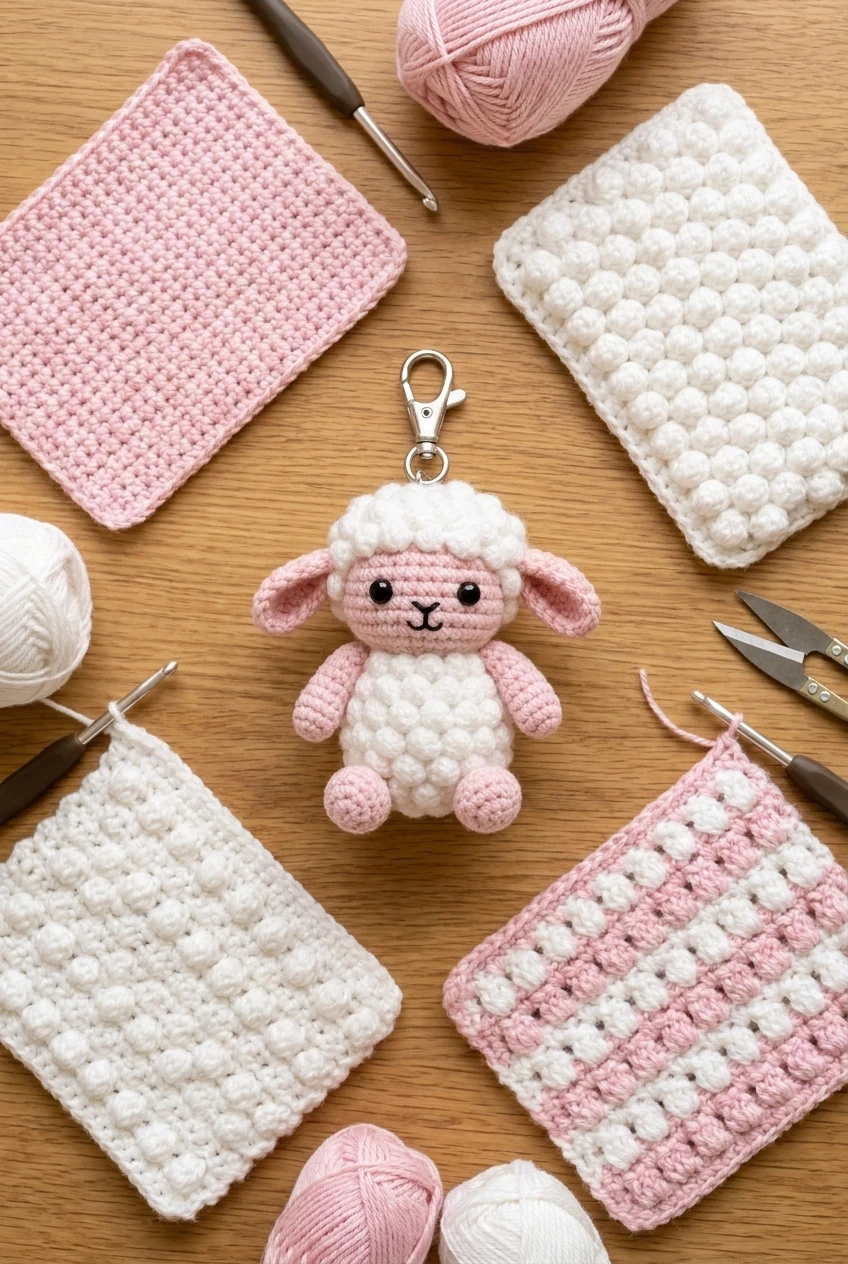 amigurumi texture bobble wool round