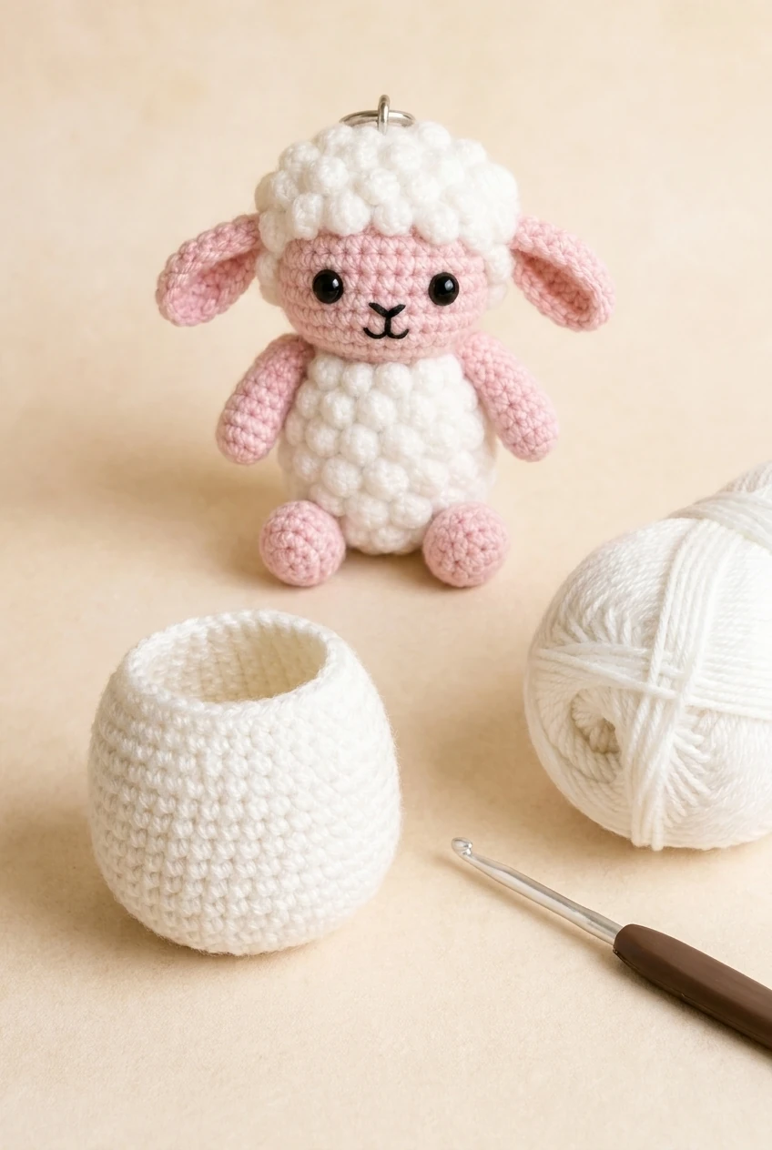 smooth body base before bobble wool