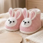 bunny baby booties