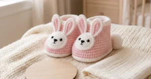 bunny baby booties