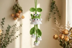 Lily of the Valley Ghost Car Hanger Crochet