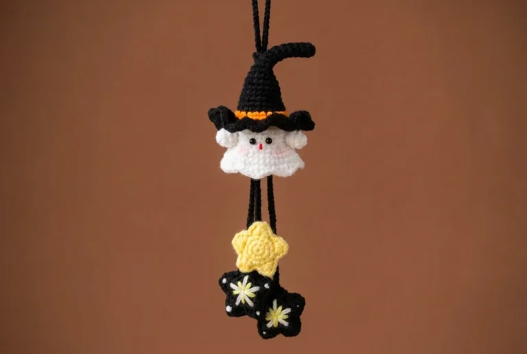 Little Witch Ghost Car Hanger Crochet