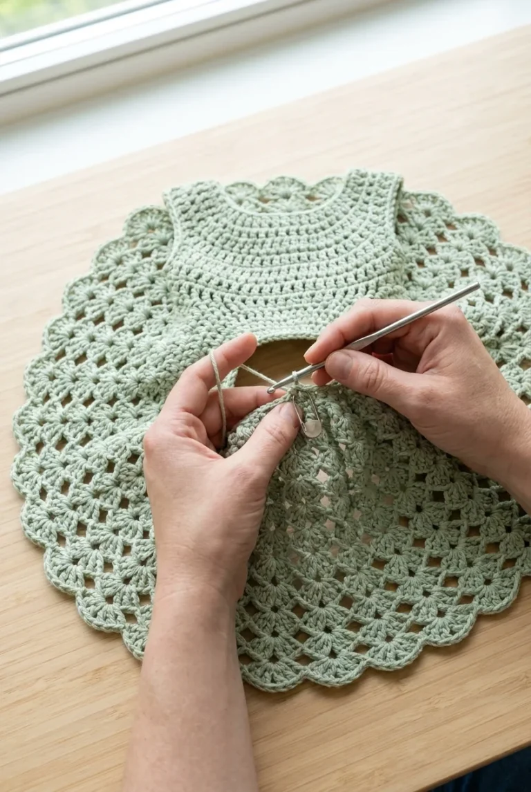Lace Crochet Baby Dress