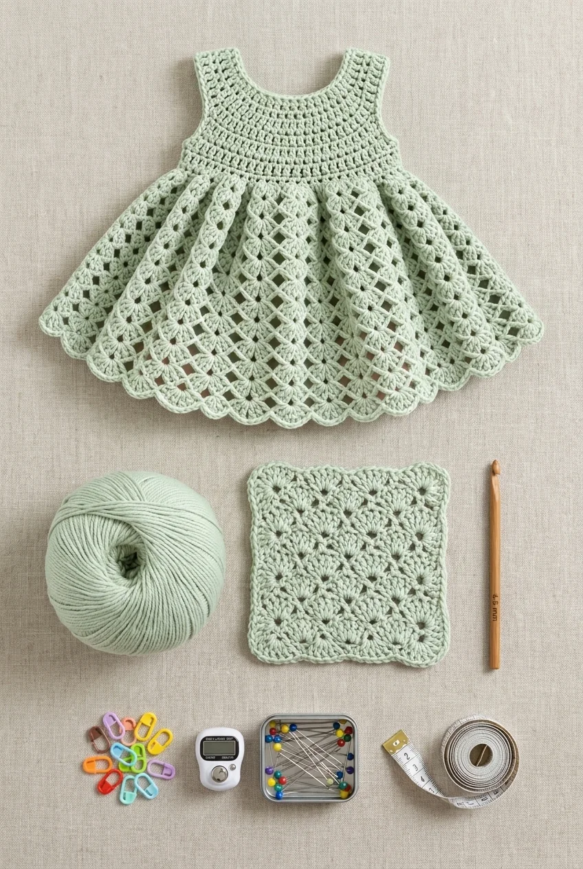 beginner tips for a lace crochet baby dress