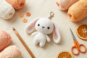 Mini Bunny Amigurumi Keychain