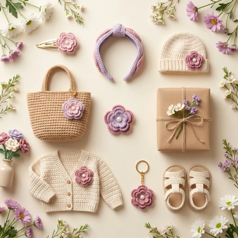 mini crochet flowers