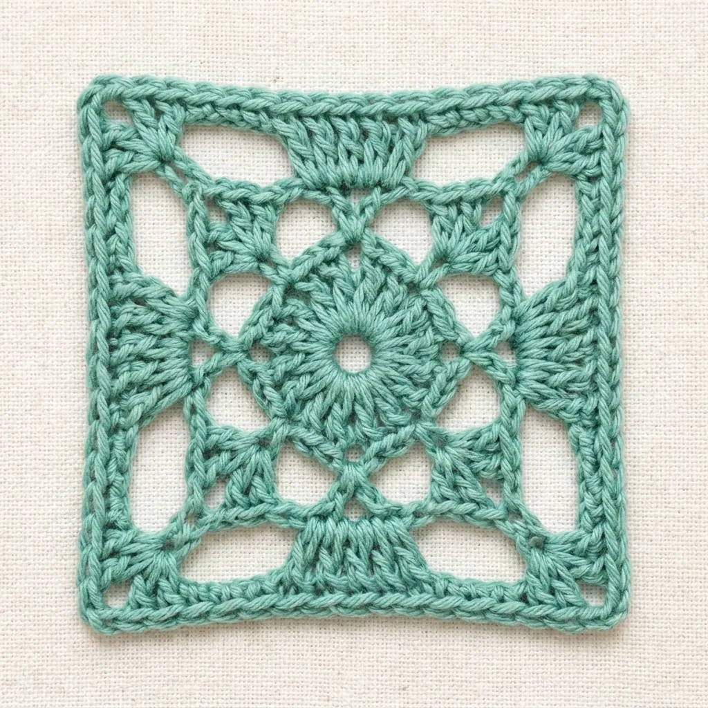 New professional crochet photo of motif 7 Geometric Open Granny Square