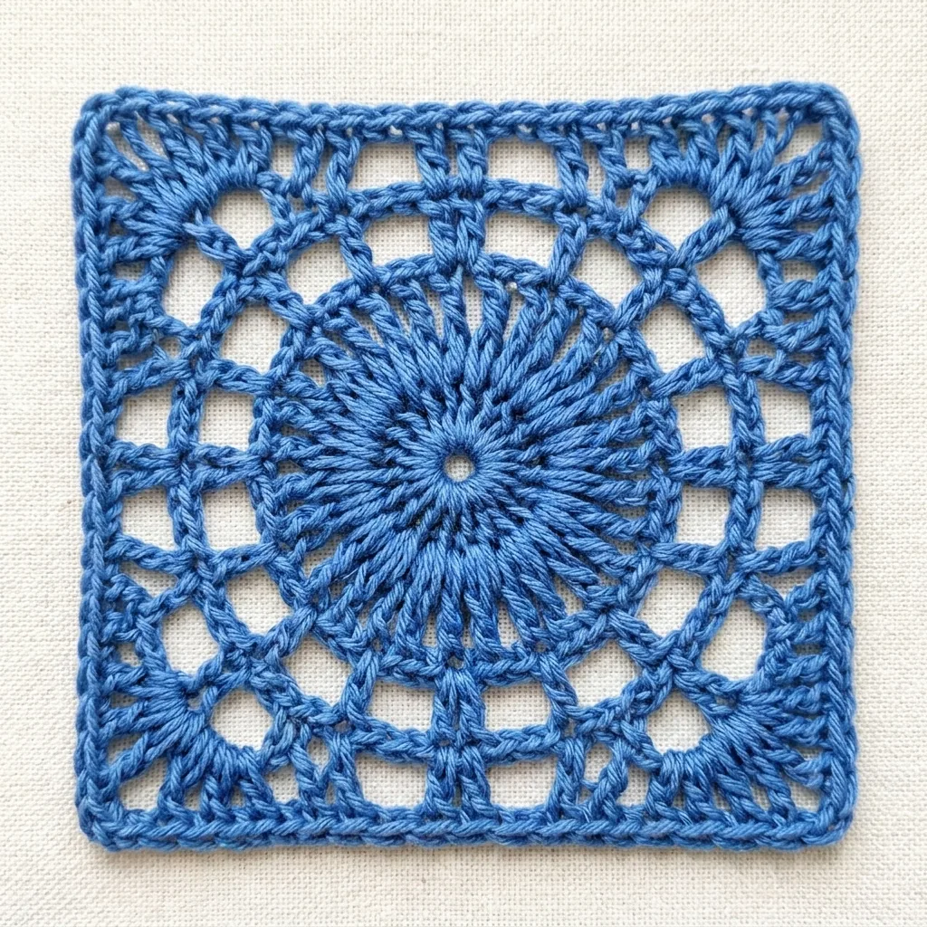 New professional crochet photo of motif 10 Radial Sunburst Granny Square