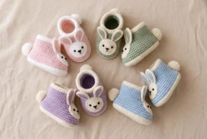 Crochet Baby Booties Colors