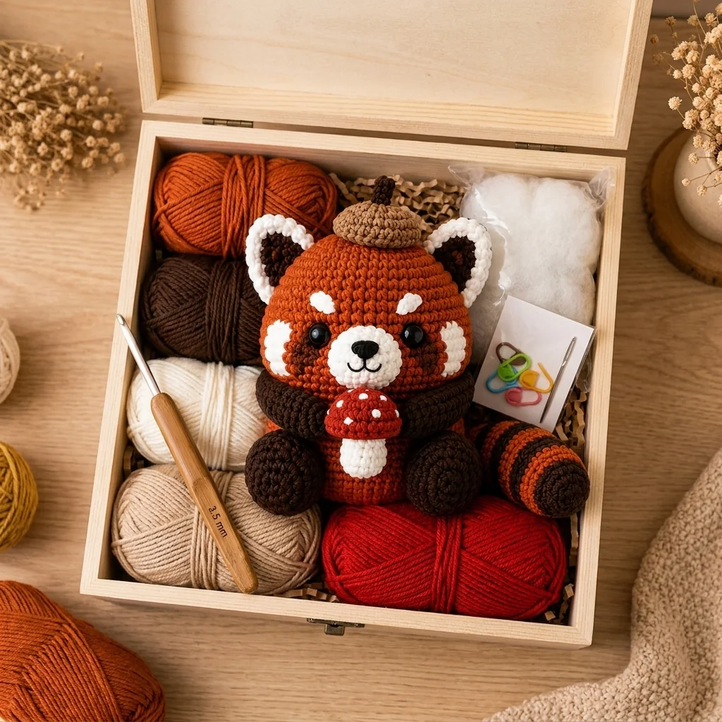 crochet red panda gift ideas: A maker-friendly pattern kit