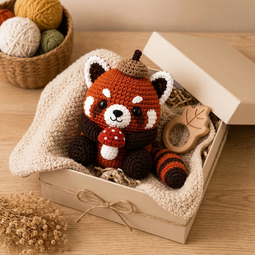 crochet red panda gift ideas: A woodland nursery keepsake