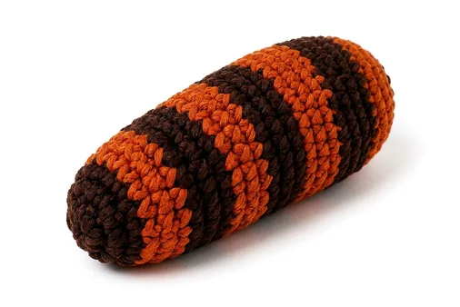 crochet red panda mushroom pattern step 8: Striped tail