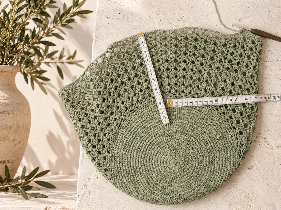 Sage floral lattice body measured to height