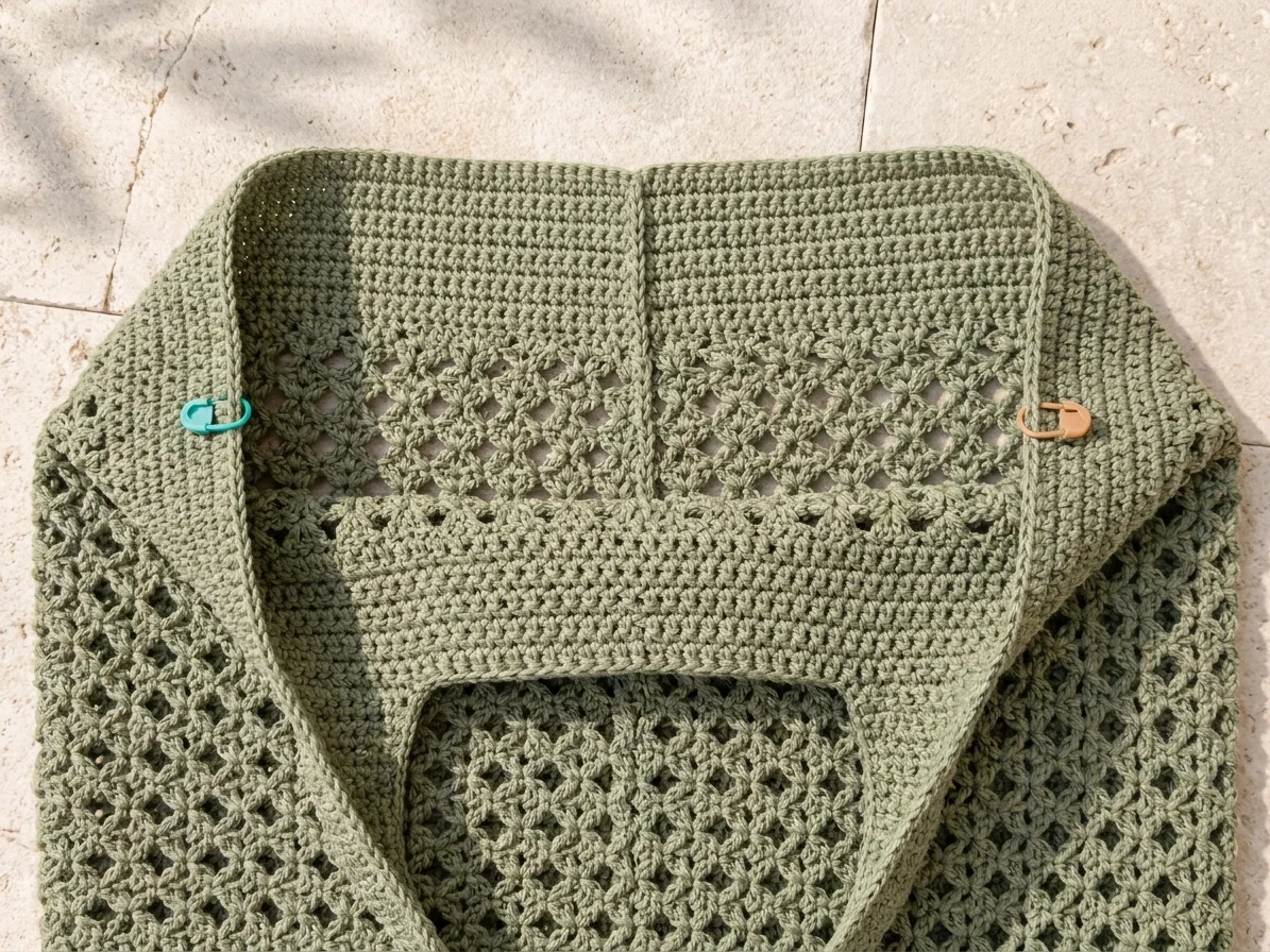 Gathered upper rim with opposite handle markers