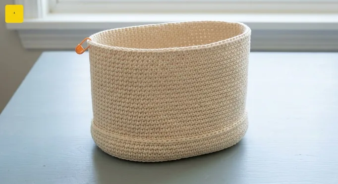 Structured crochet handbag body