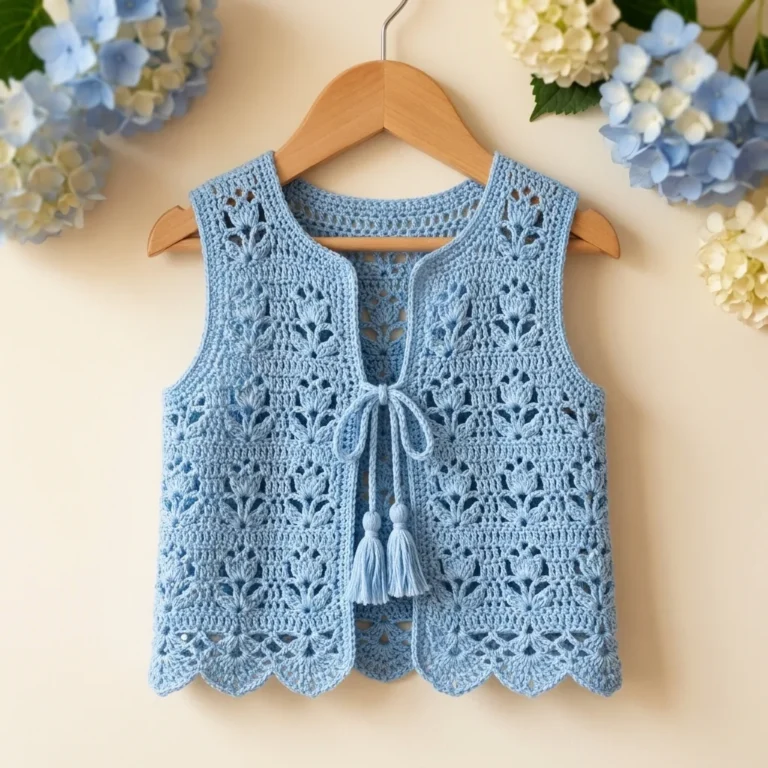 crochet tulip vest pattern