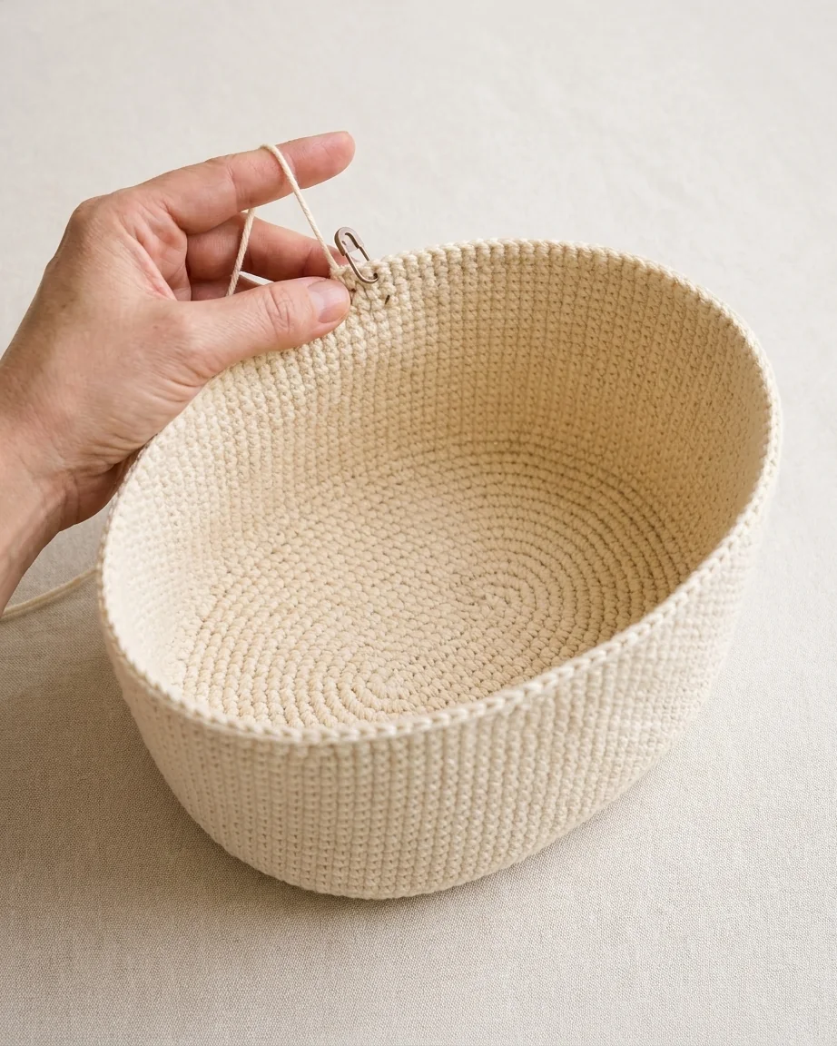 Step 3: build the bag body for a crochet cat face bow bag