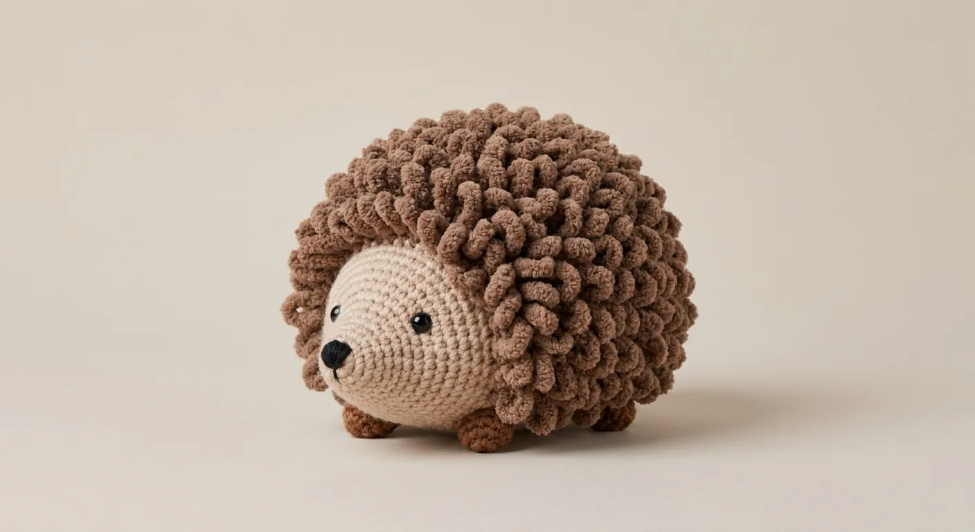woodland crochet red panda ideas: Textured Hedgehog