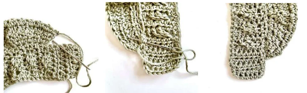 Frill ends sewn neatly to the crochet baby dress straps