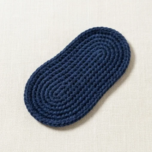 AI concept of a navy oval sole for bear baby booties