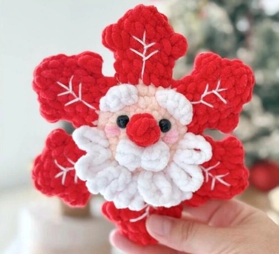 Finished Santa snowflake