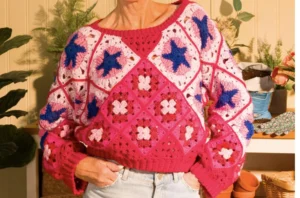 Crochet Star Motif Pullover Pattern