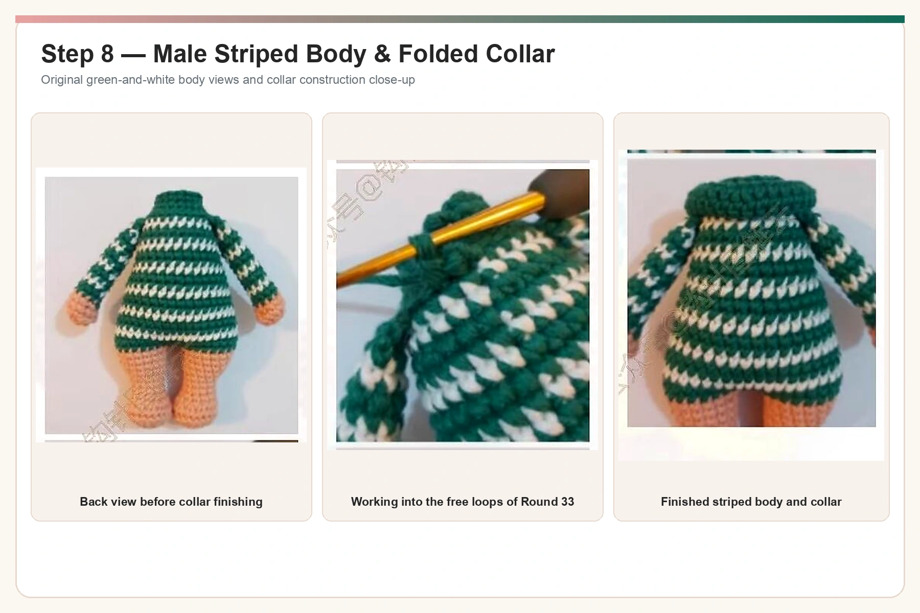 Original male deer striped body and collar photographs enhanced and upscaled