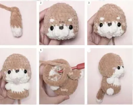 Shiba tail and face details followed by a tail join and side view