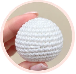 Rounded white body base before joining the limbs